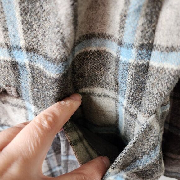 GAP Women's Wool Toggle Pea Coat | Size XS | Plaid, Lined, Flaps, Retro, Unique - Picture 3 of 12